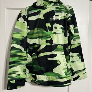 Under Armour Black and Green Camouflage Hoodie